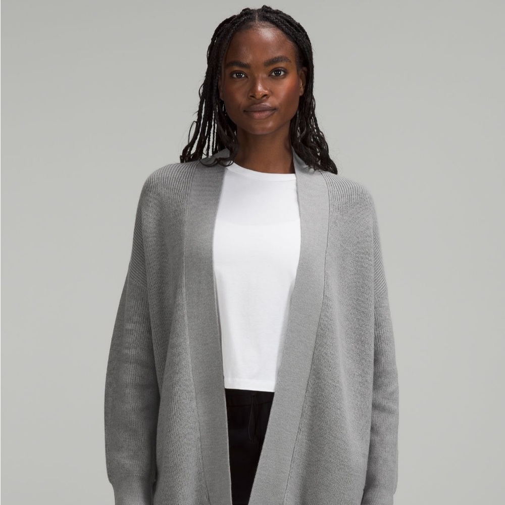 NWT Lululemon Merino Wool-Blend Ribbed Wrap Sweater